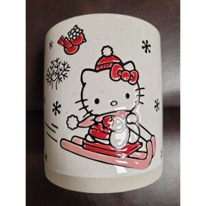 Hello Kitty Ceramic Candle Christmas Lover Fragrance 11oz Blue Sky NWT